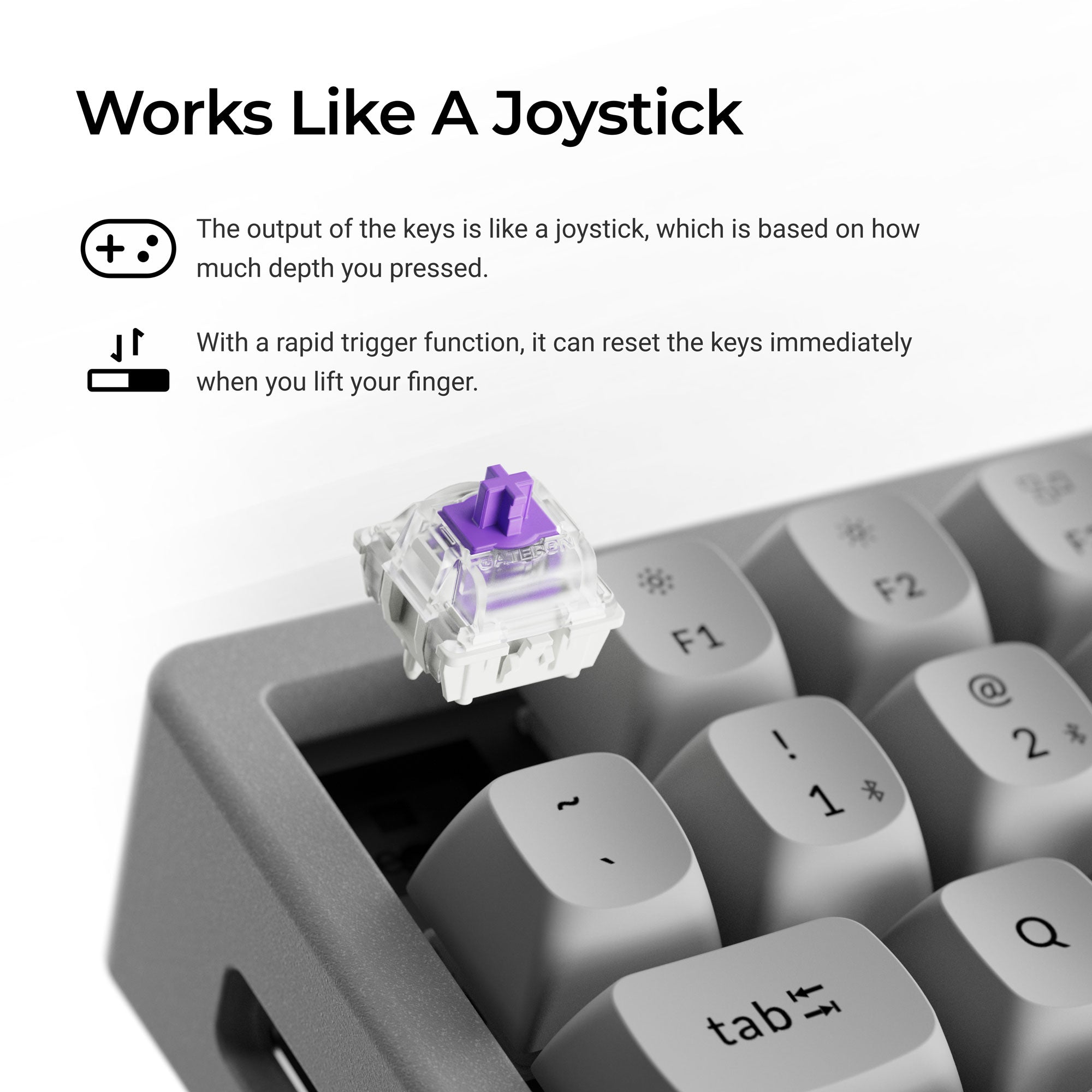 Keychron K2 HE Wireless Magnetic Switch Custom Keyboard - Concrete Edition