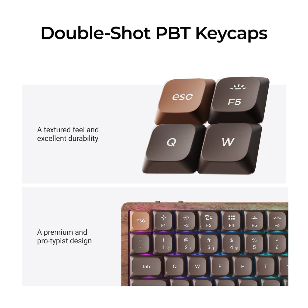Keychron K3 Max QMK Wireless Custom Mechanical Keyboard - All-Wood Special Edition