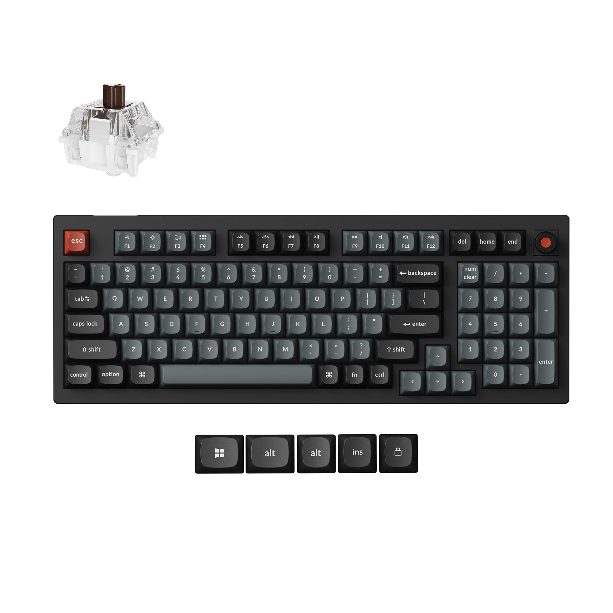 Keychron-V5-8K-Wired-Hot-swappable-RGB-Backlight-Banana-Switch---Brown