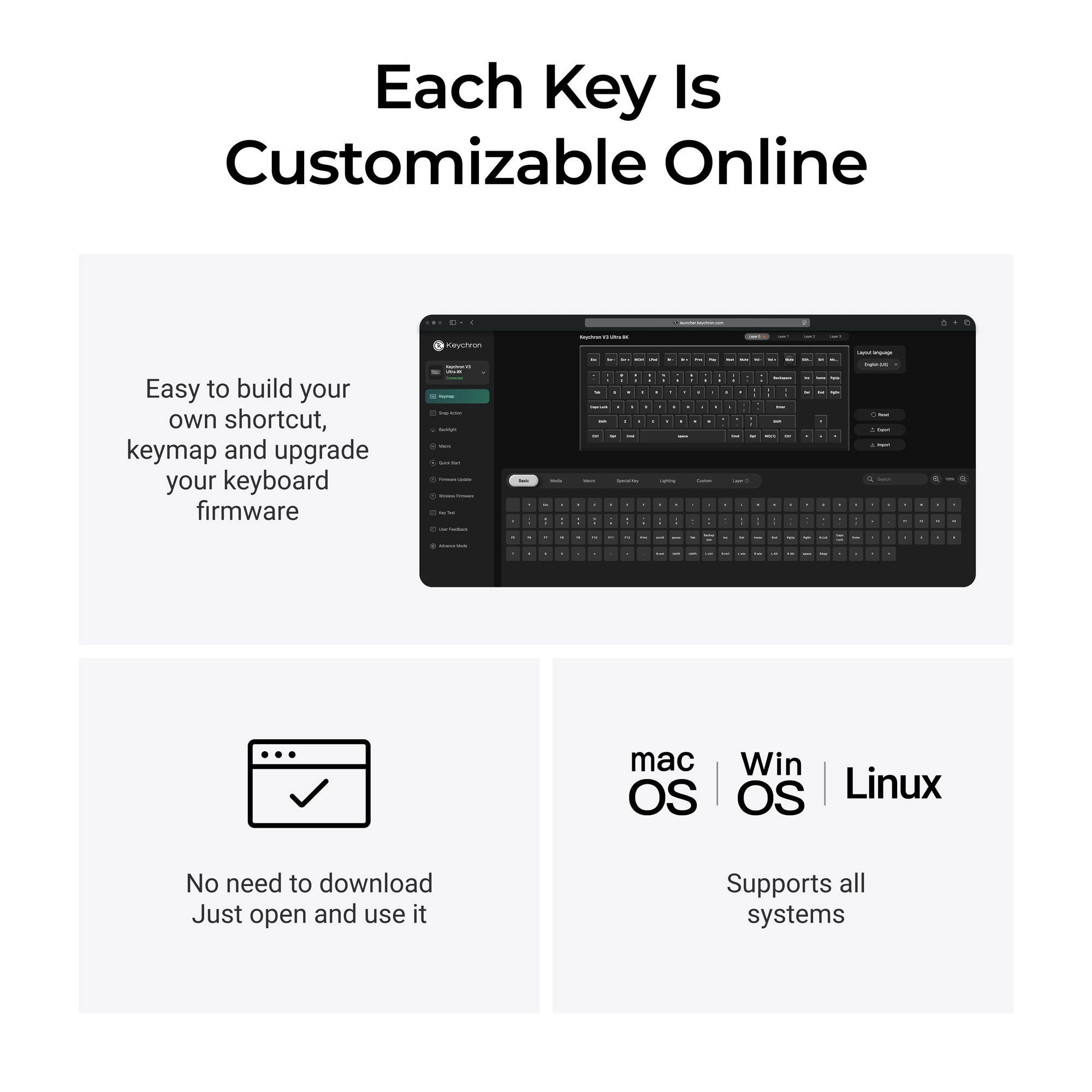Keychron V3 Ultra 8K Wireless Custom Mechanical Keyboard