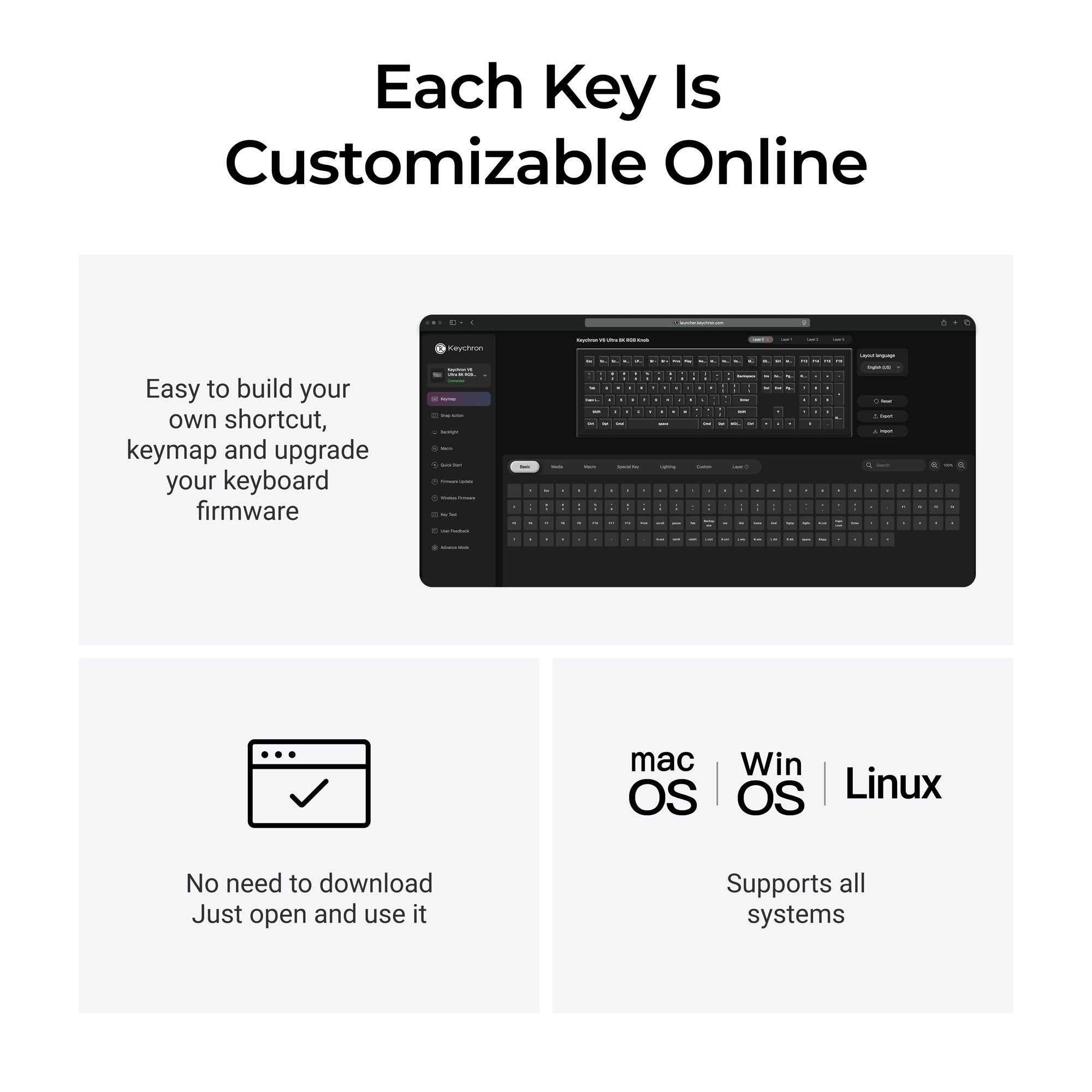 Keychron V6 Ultra 8K Wireless Custom Mechanical Keyboard